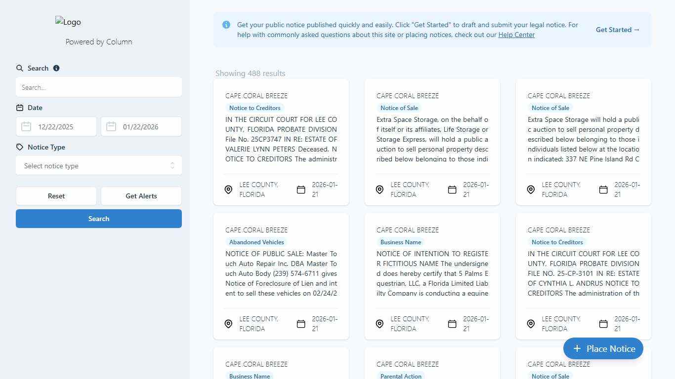 Public Notices Cape Coral Breeze