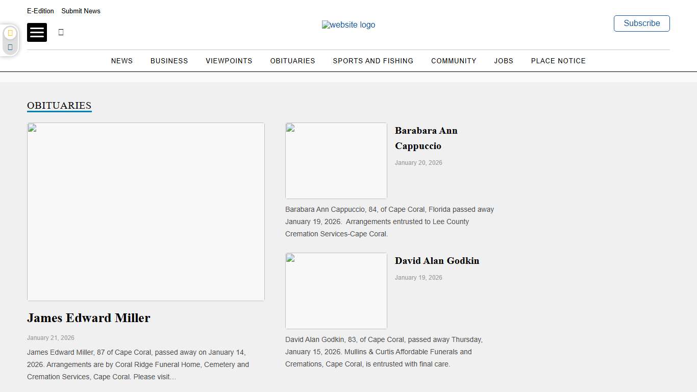 Obituaries - Cape Coral Breeze